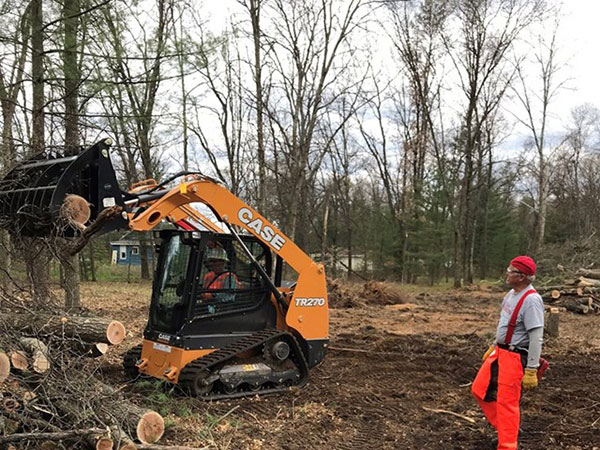 A piece of Case equipment helps in land-clearing project. (Photo: Case Construction Equipment)