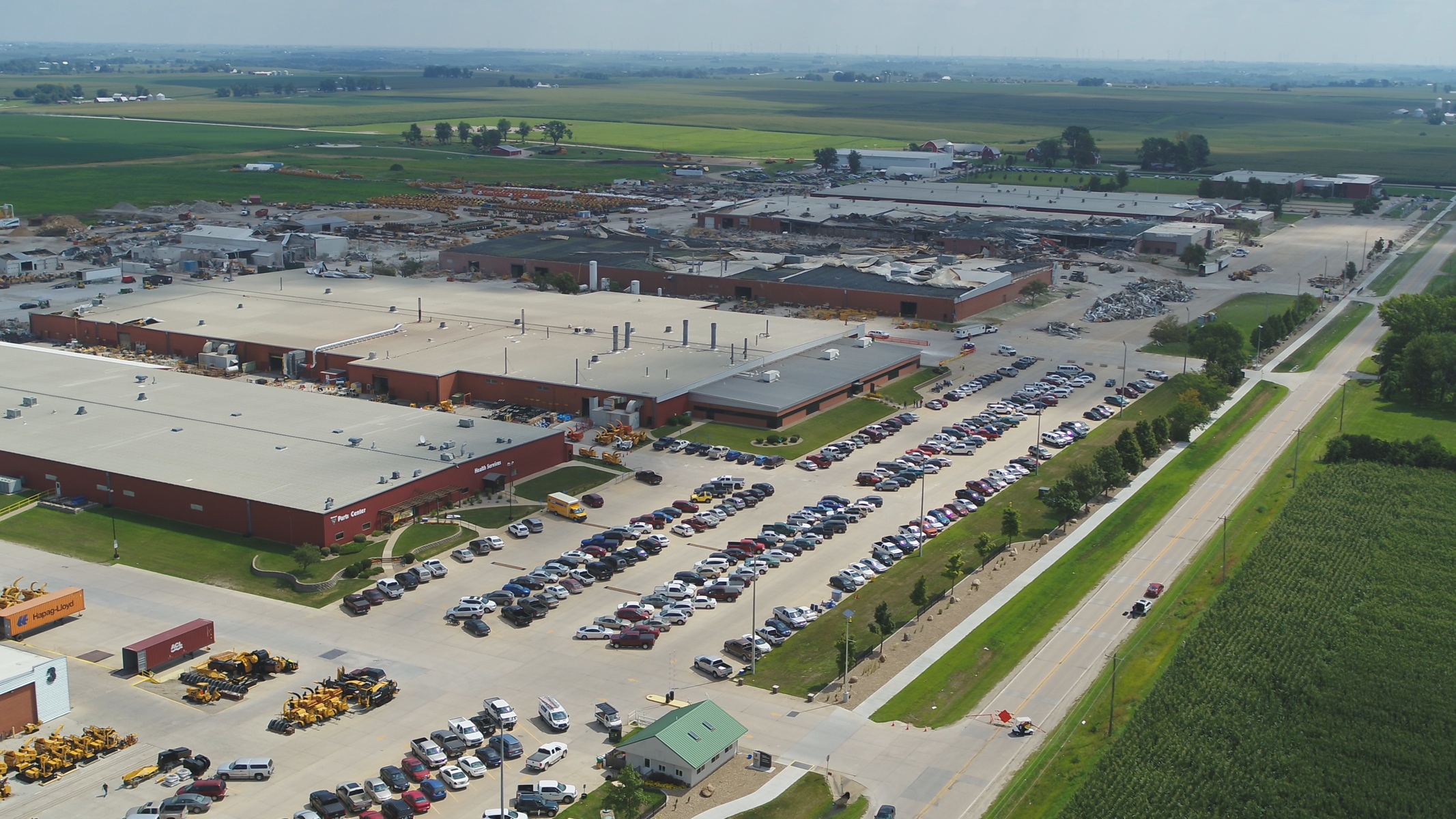 The Vermeer campus after the July 2018 tornado. (Photo: Vermeer)