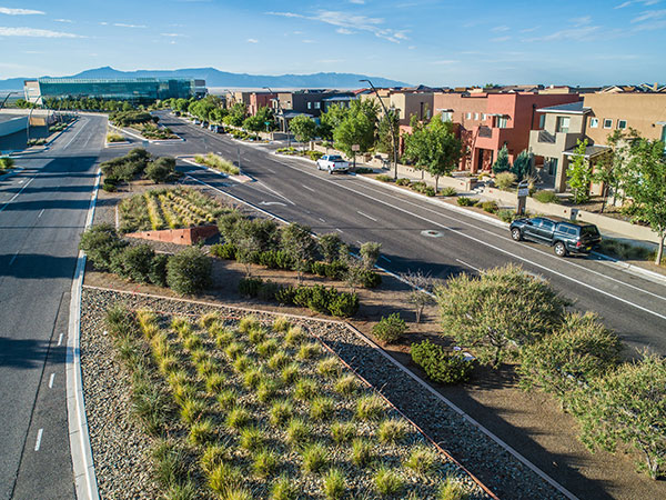 Boulevard in Mesa del Sol (Photo: Yellowstone Landscape)
