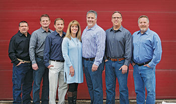 The Todd’s Services leadership team. From left to right, Jeff Walz, Doug Murphy, Josh Robinson, Sherry LaButte-Birk, Kurt LaButte, Mark Becker and Kevin Birk. (Photo: Todd's Services)