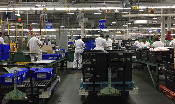 Honda Power Equipment associates work diligently up and down the assembly line. (Photo: LM Staff)