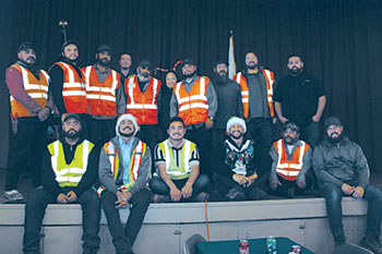 Participants in Gachina Landscape Management’s annual beard growing contest pose for a photo. (Photo: Gachina Landscape Management)