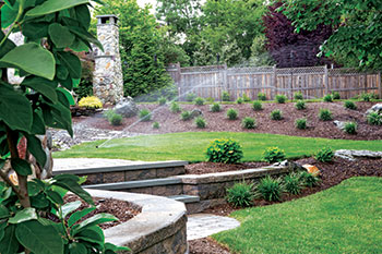 Area being irrigated (Photo: Horizon Landscape Co.)