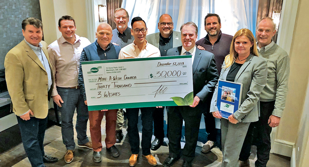 Clintar held a fundraiser and donated $30,000 in 2018 to Make-a-Wish Canada. (Photo: Clintar Commercial Outdoor Services)