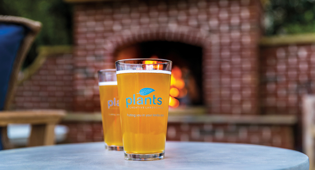Glasses with the company logo create help Plants Creative Landscapes stand out. (Photos: Plants Creative Landscapes)