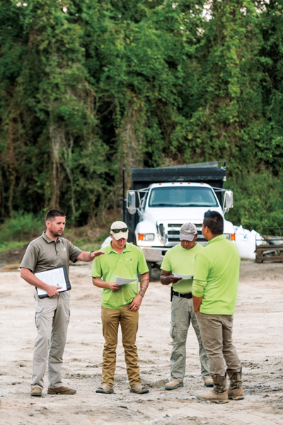 Saluda Hill’s equipment is ready to go every morning so crews can get started quickly. (Photo: Sean Rayford)