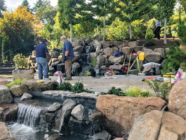 Before crews members step foot on a site, they know what materials will be needed. (Photo: Ross NW Watergardens)