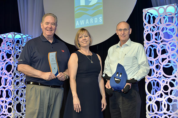 L to R: Rob Starr, water management consultant, Toro Irrigation and Lighting Business; Martha Shimkin, acting deputy director, U.S. EPA Office of Wastewater Management; Chris Davey, product marketing manager, Toro Irrigation and Lighting Business. (Photo: Toro)