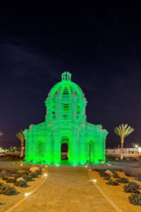 Etherea art piece lit in green. (Photo: Urban Habitat)