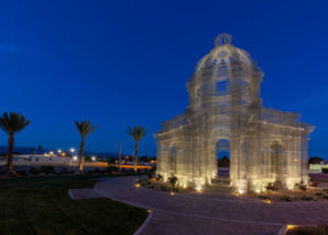 Drone over view of the Coachella Etherea Park showing its unique location and flowing lines. (Photo: Urban Habitat)