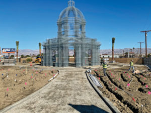 The Urban Habitat crew had to install drip irrigation, as well as a paver-base section. (Photo: Urban Habitat)