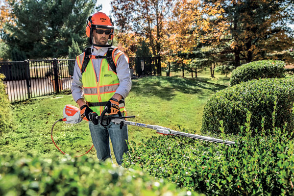 Contractors considering their next equipment investment should compare the long-term cost of battery and gas power. (Photo: Stihl)