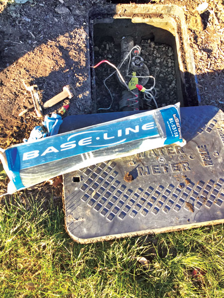 <strong>WATER WISE</strong> Pacific Landscape Management has been using soil-moisture sensors on its commercial properties to help conserve both water and clients’ money. Pictured is the Baseline biSensor the company commonly uses. (Photo: Pacific Landscape Management)
