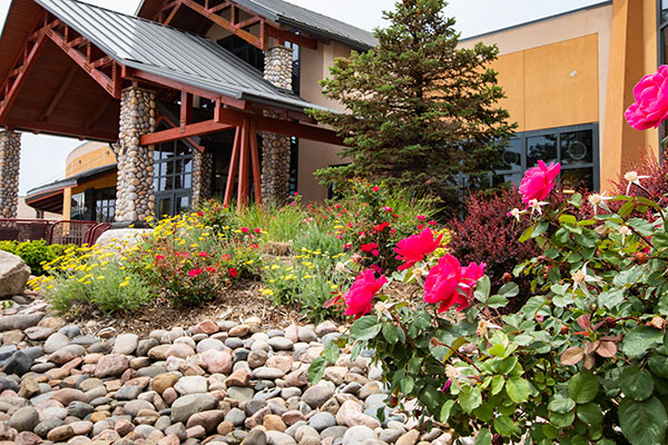 Trails Recreation Center and flowers (Photo: Bryan Grant, Pixil Studio Photography)