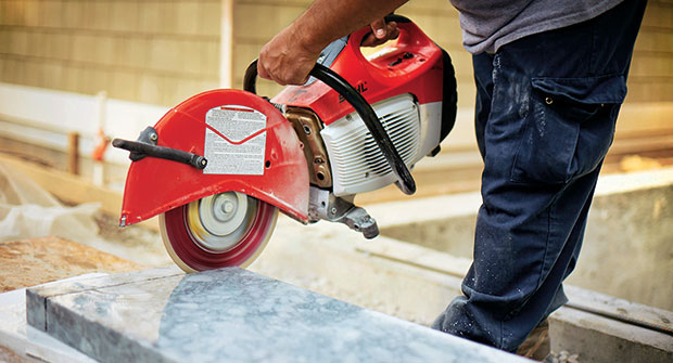 Battery-powered chainsaw (Photo: Cartwright Landscaping)