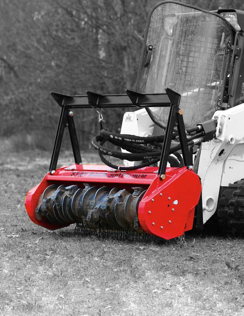 The new mulcher head features 22 knife or carbide-type cutting tools and has a 50-inch working width. Photo: Fecon