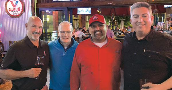 Jeffrey Knapp, The Plant Food Co.; Mike Janzer, The Plant Food Co.; Todd Burger, Green Blade Irrigation and Turf Care, Magnolia, Del.; Seth Jones (Photo: LM Staff)