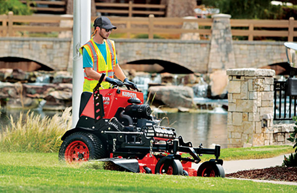Operator on Kubota mower (Photo: Kubota)