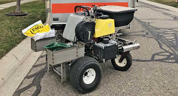 Spreader using combination products (Photo: Bedell Property Management)