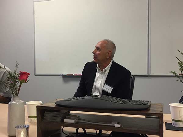 Richard Restuccia, vice president of water management for Jain Irrigation, explains the benefits of Jain Unity. (Photo: LM Staff)