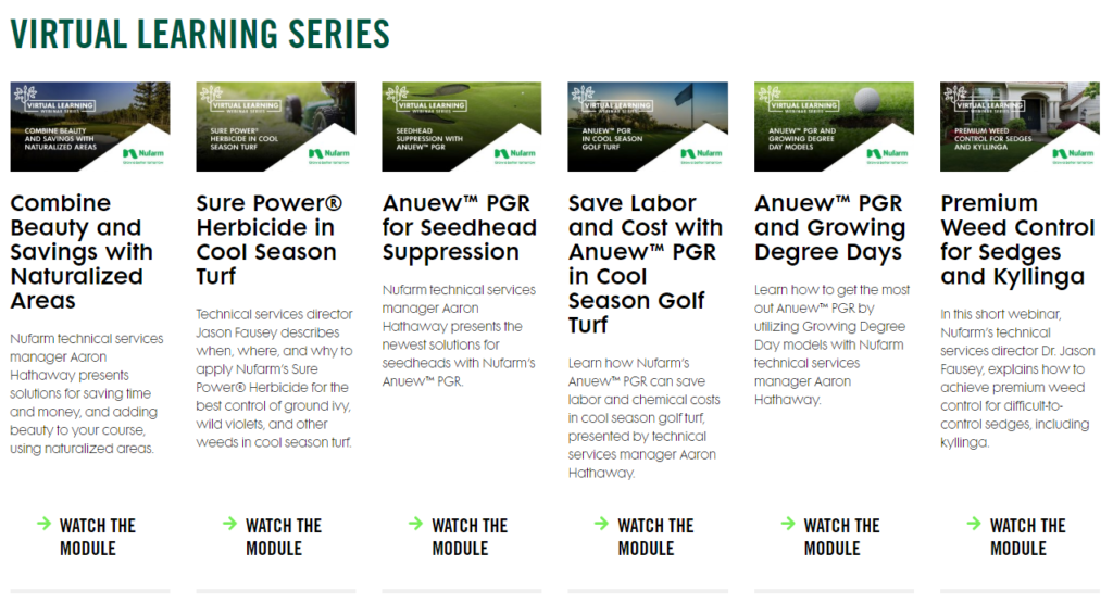 Virtual Learning Series (Screenshot: Nufarm)
