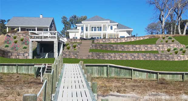 Sand dune hardscape project (Photo: ProGreen Turf & Landscape)