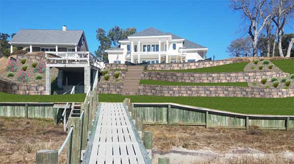 Sand dune hardscape project (Photo: ProGreen Turf & Landscape)