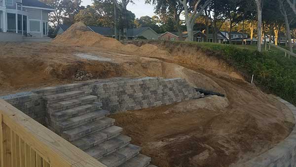 Sand dune hardscape project (Photo: ProGreen Turf & Landscape)