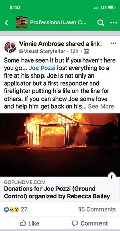 Call for support for fire-damaged business (Screenshot: LM Staff)
