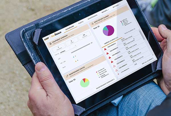 Case Construction Equipment's updated SiteWatch features a new dashboard and more intuitive navigation. (Photo: Case Construction Eequipment)