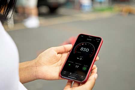 Honda generator app in use (Photo: Honda Power Equipment)