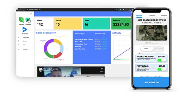 Lawnbot Dashboard (Photo: Lawnbot)