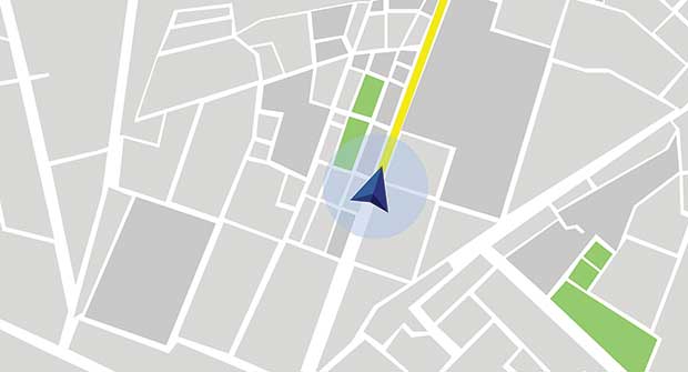 Map with GPS coordinate (illustration: reklamlar / DigitalVision Vectors / Getty Images)