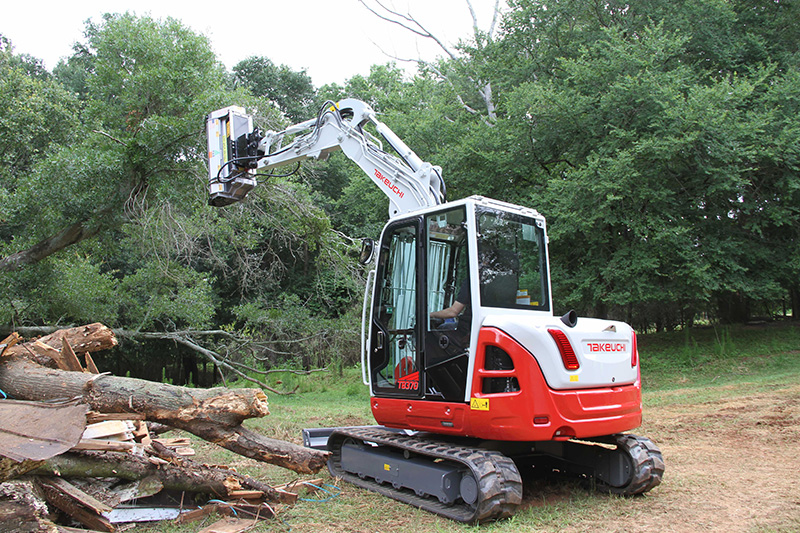 TB370 compact hydraulic excavator is in the 6- to 7-ton class. (Photo: Takeuchi-US)