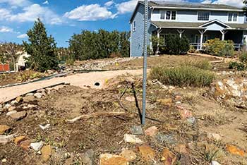 Yard needing irrigation (Photo: Weisburg Landscape Maintenance)