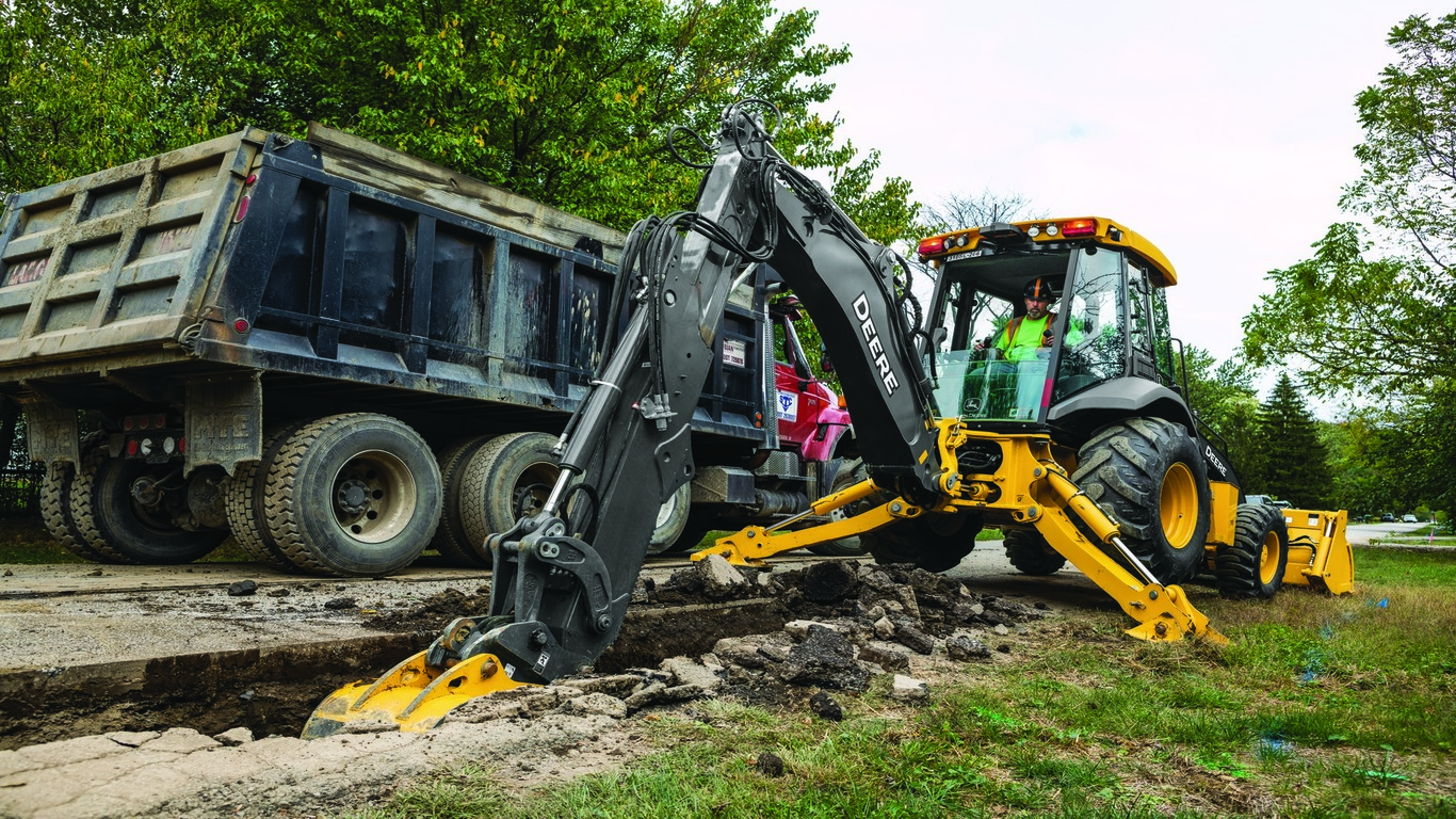 John Deere L-Series backhoe