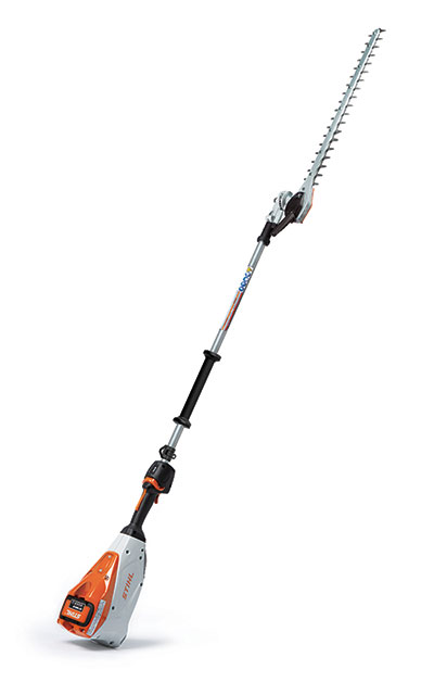 The HLA 135 K 145-degree hedge trimmers has a 145-degree adjustable cutting head. (Photo: Stihl)