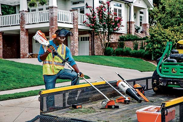 To keep equipment up and running, experts recommend keeping extra batteries on hand. (Photo: Stihl)