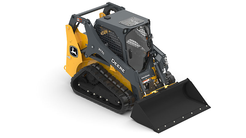 John Deer updates its rubber tracks for compact track loaders with features such as a new arched roller path and updated steel cords. (Photo: John Deere)