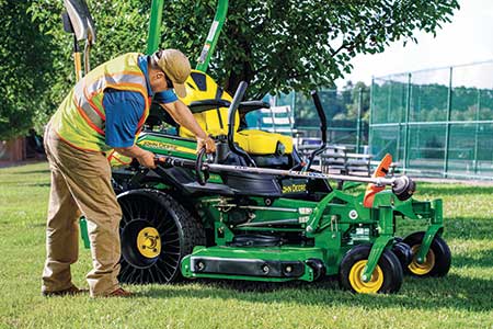 John Deere offers a tool carrier to attach to mowers. (Photo: John Deere)