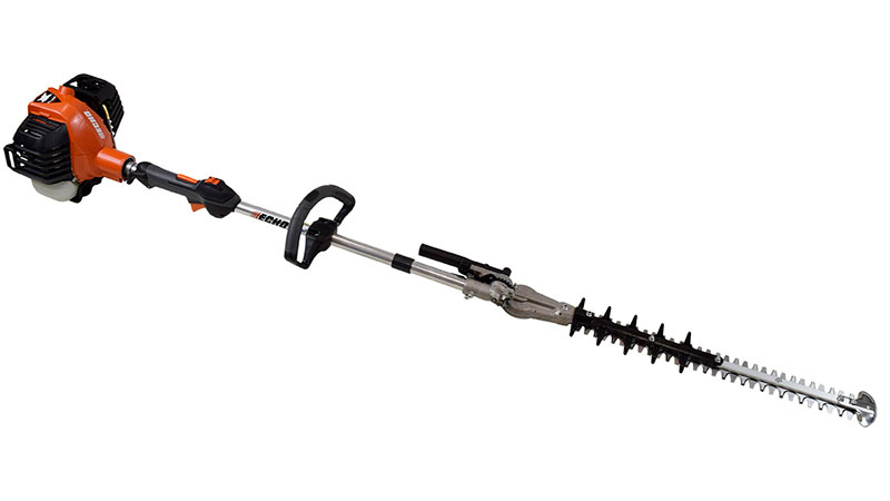 Echo's HCA-2620S features an articulating shafted hedge trimmer with a shorter length and lighter weight. (Photo: Echo)