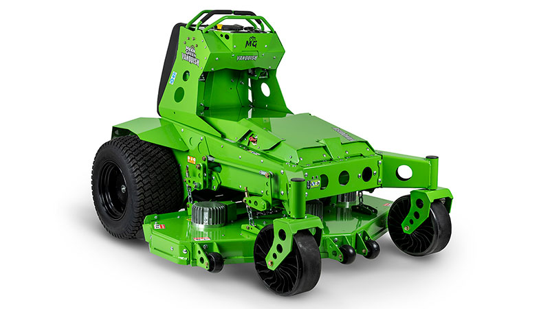 Mean Green Mowers' Vanquish is a new lithium-ion electric stand-on mower. (Photo: Mean Green Mowers)