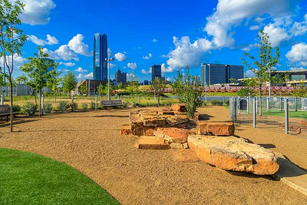 Hardscape project at Scissortail Park (Photo: Ruppert Landscape)