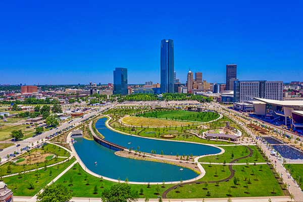 Hardscape project at Scissortail Park (Photo: Ruppert Landscape)
