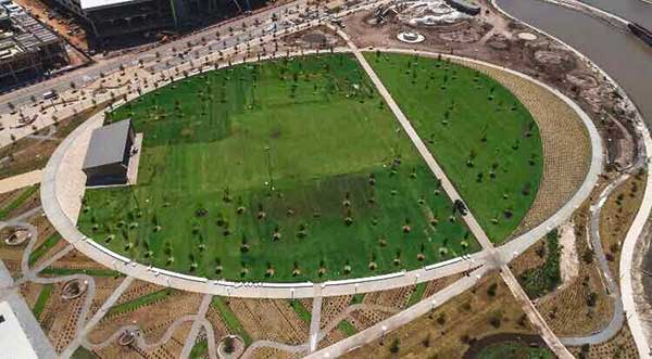 Hardscape project at Scissortail Park (Photo: Ruppert Landscape)