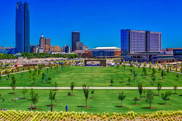 Hardscape project at Scissortail Park (Photo: Ruppert Landscape)