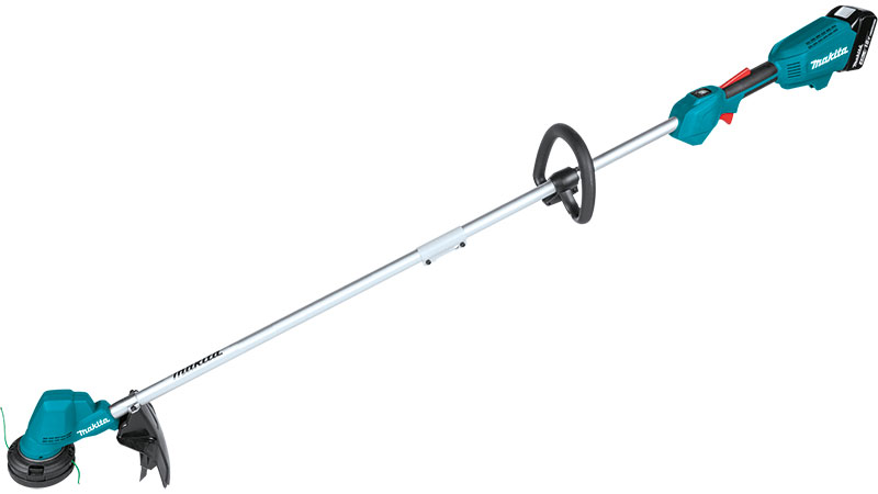 Makita U.S.A.’s new 18V LXT brushless cordless string trimmer (XRU23) features an easy-to-load trimmer head. (Photo: Makita)