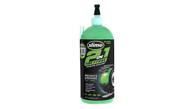 Slime's new 2-in-1 Tire and Tube Premium Sealant is designed for all off-highway tires and tubes. (Photo: Slime)