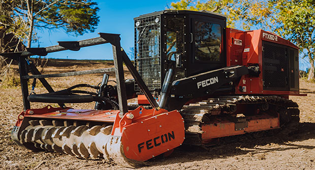 The redesigned FTX150-2 mulching tractor. (Photo courtesy of Fecon)