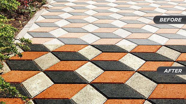 The new STAIN-PROOF paver enhancing sealer created to deliver color enhancement and long-lasting protection for a variety of man-made surfaces. (Photo courtesy of ICP Building Solutions Group)